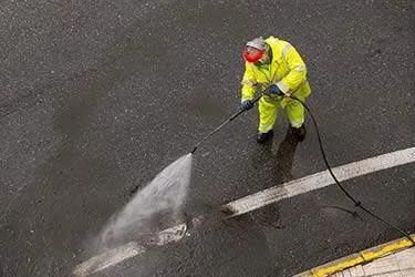 Commercial pressure washing services in Blackburn, Lancashire.