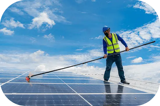 Solar panel cleaning service in Hawes