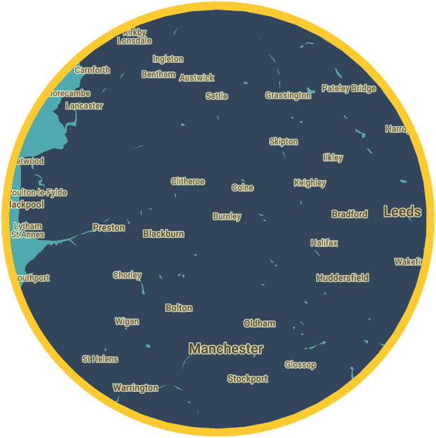 Manycleans cleaning service area map.