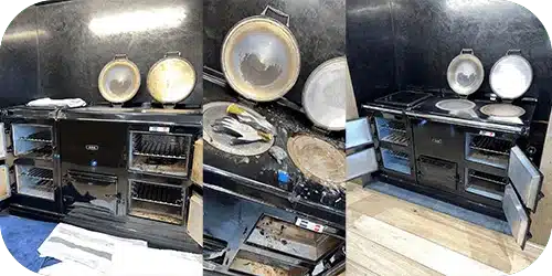 AGA oven cleaning and repair services.