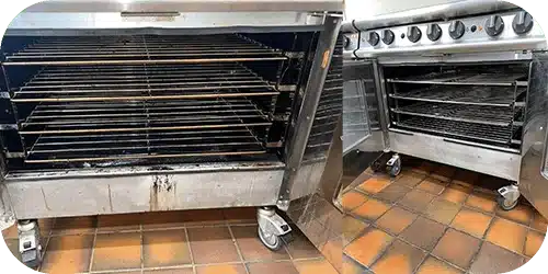 Commercial oven cleaning services.