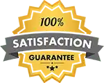 Our cleaning services come with a 100% satisfaction guarantee.